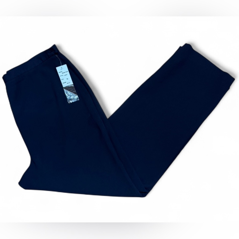 DUE per DUE Elegant Women's Navy Trousers - Picture 2 of 7
